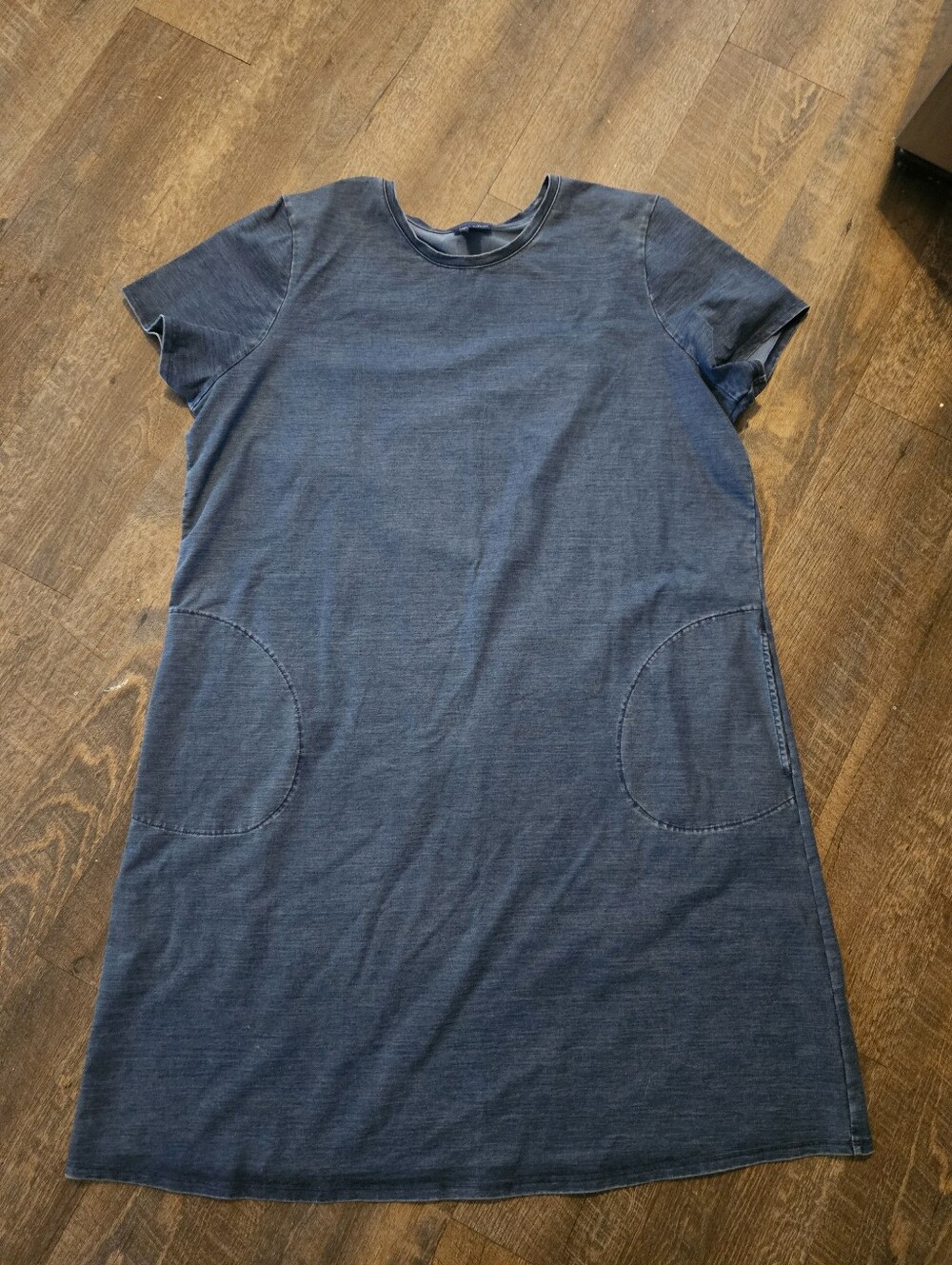 Pure Jill Shirt Dress Sz XL Indigo Blue Pockets. #F